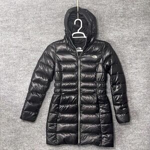 The North Face Womens Aconcagua II Parka Black 550 Down Puffer Jacket Size S S